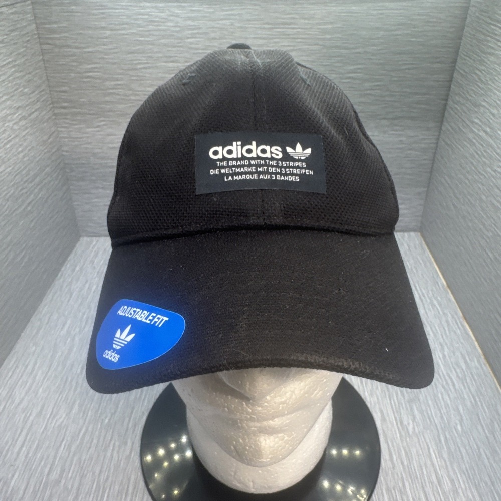 Adidas Originals Trefoil Black Adjustable Dad Hat‎ Baseball Cap